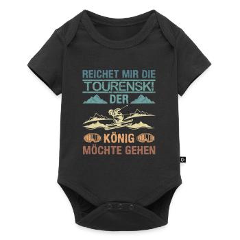 Ski Touring Reichet mir die Tourenski - Baby Premium Kurzarmbody - Schwarz - Vorne
