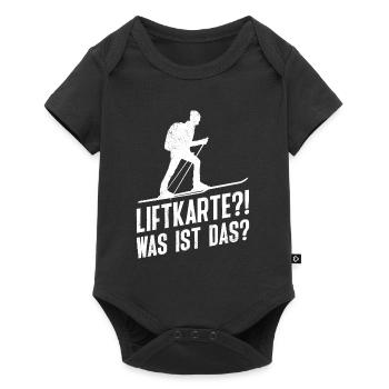 Ski Touring Liftkarte? Was ist das? Tourenski - Baby Premium Kurzarmbody - Schwarz - Vorne
