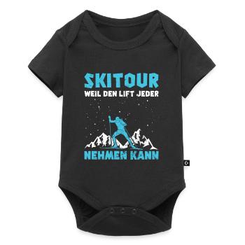 Ski Tour Weil den Lift jeder Nehmen kann - Baby Premium Kurzarmbody - Schwarz - Vorne