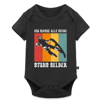 Freestyle Snowboard Mache Meine Stunts Selber - Baby Premium Kurzarmbody - Schwarz - Vorne