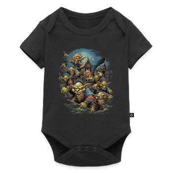 Monster Monster Demon Devil Vampire Guhl Zombie - Baby Premium short-sleeve bodysuit - black - Front