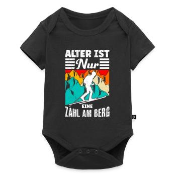 Alter ist Nur eine Zahl am Berg Ski Touring - Baby Premium Kurzarmbody - Schwarz - Vorne