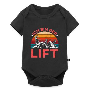 Skibergsteiger Ich bin der Lift Ski Touring - Baby Premium Kurzarmbody - Schwarz - Vorne