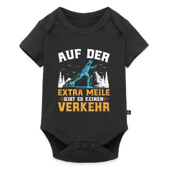 Ski Touring Auf der Extra Meile kein Verkehr - Baby Premium Kurzarmbody - Schwarz - Vorne