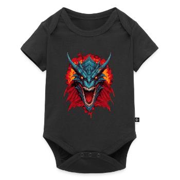 Dragon Mystical Wyworm Monster Monster Beast - Body à manches courtes Premium Bébé - noir - Devant