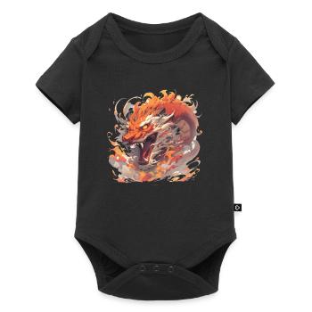 Dragon mystique Lindwurm Monster Monster Monster - Body à manches courtes Premium Bébé - noir - Devant
