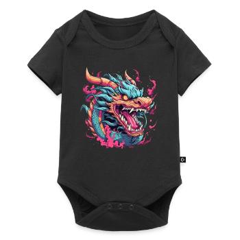 Dragon mystique Lindwurm Monster Monster Monster - Body à manches courtes Premium Bébé - noir - Devant