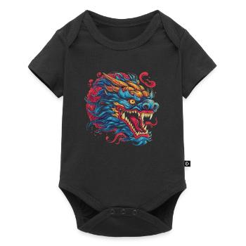 Dragon mystique Lindwurm Monster Monster Monster - Body à manches courtes Premium Bébé - noir - Devant