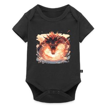 Dragon mystique Lindwurm Monster Monster Monster - Body à manches courtes Premium Bébé - noir - Devant