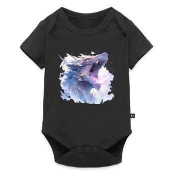 Dragon mystique Lindwurm Monster Monster Monster - Body à manches courtes Premium Bébé - noir - Devant
