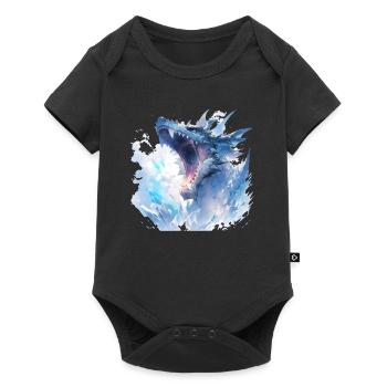 Dragon mystique Lindwurm Monster Monster Monster - Body à manches courtes Premium Bébé - noir - Devant