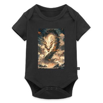Dragon mystique Lindwurm Monster Monster Monster - Body à manches courtes Premium Bébé - noir - Devant