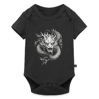 Dragon mystique Lindwurm Monster Monster Monster - Body à manches courtes Premium Bébé - noir - Devant