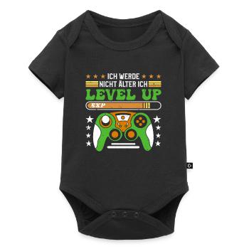 Video Spieler B-Day Werde nicht Älter Ich Level Up - Baby Premium Kurzarmbody - Schwarz - Vorne