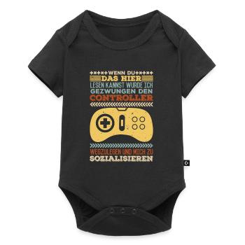 Video Spiel Controller Wenn du das Lesen Kannst - Baby Premium Kurzarmbody - Schwarz - Vorne
