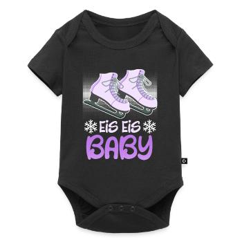 Eis Eis Baby Eiskunstläuferin Eislauf Damen - Baby Premium Kurzarmbody - Schwarz - Vorne
