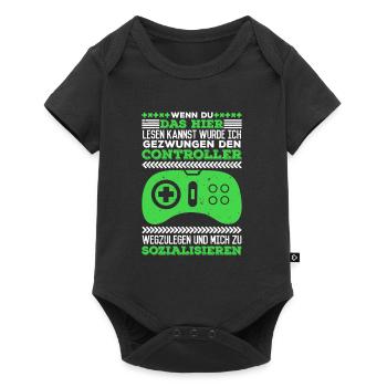 Video Spiel Controller Wenn du das Lesen Kannst - Baby Premium Kurzarmbody - Schwarz - Vorne