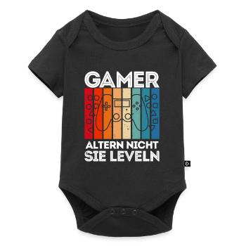 Gamer Altern nicht sie Leveln B-Day Video Spieler - Baby Premium Kurzarmbody - Schwarz - Vorne