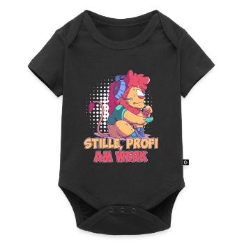 Zocken Stille, Profi am Werk Videospiele - Baby Premium Kurzarmbody - Schwarz - Vorne