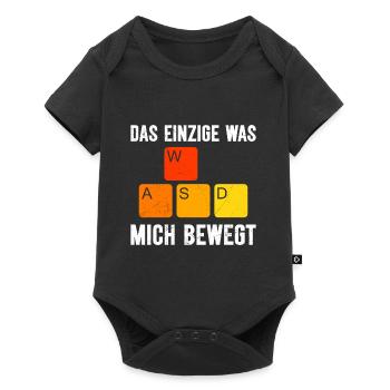 Video Spieler Gaming PC Tastatur Was mich Bewegt - Baby Premium Kurzarmbody - Schwarz - Vorne