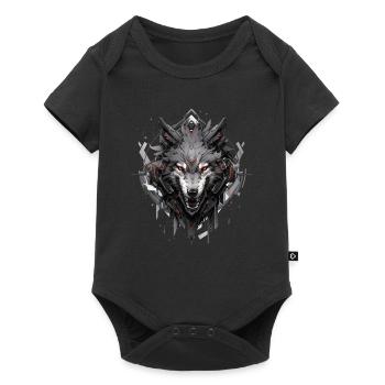 Mecha Animal : tigre, loup, renard, dinosaure, - Body à manches courtes Premium Bébé - noir - Devant