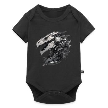 Mecha Animal : tigre, loup, renard, dinosaure, - Body à manches courtes Premium Bébé - noir - Devant