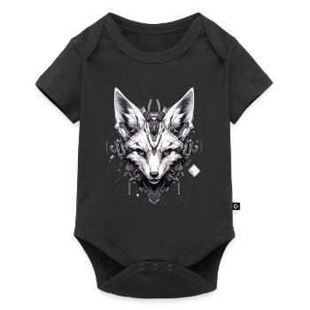 Mecha Animal : tigre, loup, renard, dinosaure, - Body à manches courtes Premium Bébé - noir - Devant