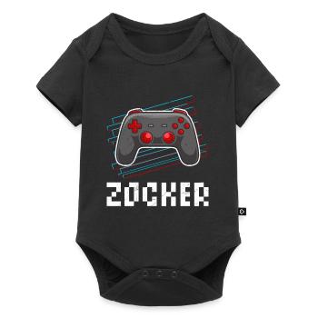 Gamer Zocker Videospiele Controller Spielekonsole - Baby Premium Kurzarmbody - Schwarz - Vorne