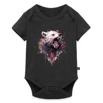 Mecha Animal : tigre, loup, renard, dinosaure, - Body à manches courtes Premium Bébé - noir - Devant