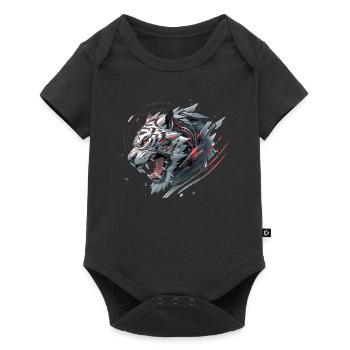 Mecha Animal : tigre, loup, renard, dinosaure, - Body à manches courtes Premium Bébé - noir - Devant
