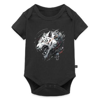 Mecha Animal : tigre, loup, renard, dinosaure, - Body à manches courtes Premium Bébé - noir - Devant