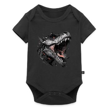 Mecha Animal : tigre, loup, renard, dinosaure, - Body à manches courtes Premium Bébé - noir - Devant