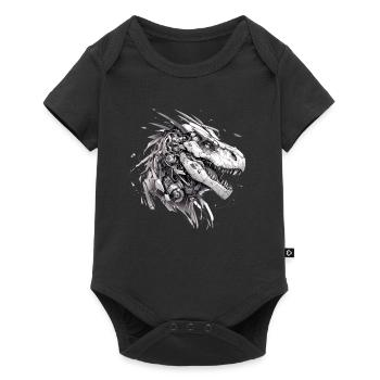 Mecha Animal : tigre, loup, renard, dinosaure, - Body à manches courtes Premium Bébé - noir - Devant