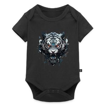 Mecha Animal : tigre, loup, renard, dinosaure, - Body à manches courtes Premium Bébé - noir - Devant