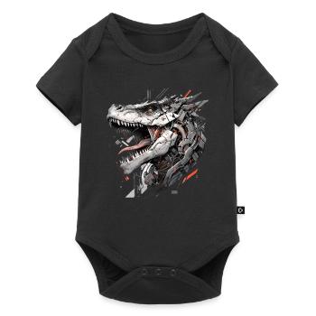 Mecha Animal : tigre, loup, renard, dinosaure, - Body à manches courtes Premium Bébé - noir - Devant