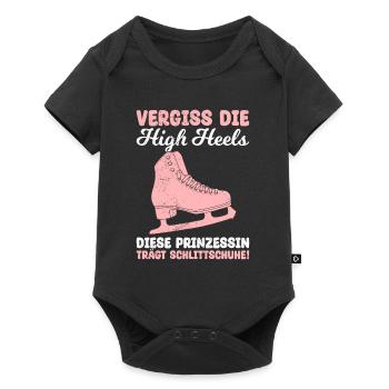 Vergiss die High Heels Diese Prinzessin trägt - Baby Premium Kurzarmbody - Schwarz - Vorne