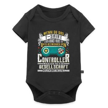Gamer Wenn du das Lesen Kannst Zurück zur - Baby Premium Kurzarmbody - Schwarz - Vorne