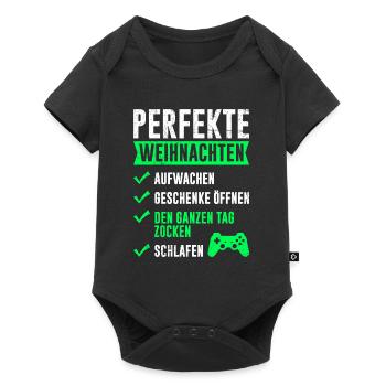 Perfekte Weihnachten Gaming Video Spiele - Baby Premium Kurzarmbody - Schwarz - Vorne