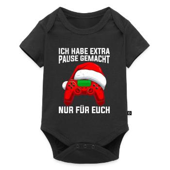 Weihnachten Hab Extra Pause Gemacht für Euch - Baby Premium Kurzarmbody - Schwarz - Vorne
