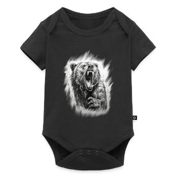 Fox Forest Moon Fable Mythical Fairy Tale - Baby Premium short-sleeve bodysuit - black - Front