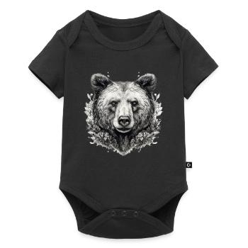 Ours, nature, environnement, protection de - Body à manches courtes Premium Bébé - noir - Devant