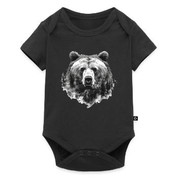 Ours, nature, environnement, protection de - Body à manches courtes Premium Bébé - noir - Devant