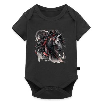 Mecha Animal Tiger Wolf Fox Dino Bear Cyborg - Baby Premium short-sleeve bodysuit - black - Front