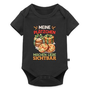 Bäcker Meine Plätzchen machen Liebe Sichtbar - Baby Premium Kurzarmbody - Schwarz - Vorne