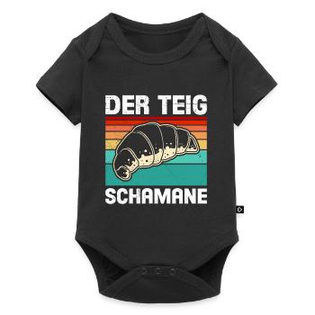 Bäcker Der Teig Schamane Backfans Backen - Baby Premium Kurzarmbody - Schwarz - Vorne