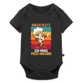 Pizzabäcker Mach Platz ich muss Pizza machen - Baby Premium Kurzarmbody - Schwarz - Vorne