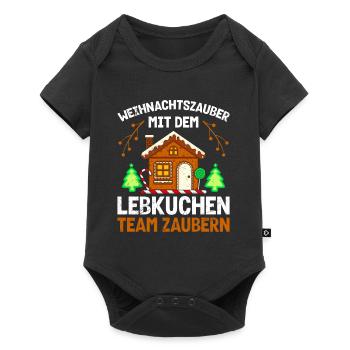 Weihnachtszauber mit dem Lebkuchen Team Zaubern - Baby Premium Kurzarmbody - Schwarz - Vorne