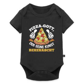 Pizza-Gott Der seine Kunst Beherrscht Backen - Baby Premium Kurzarmbody - Schwarz - Vorne