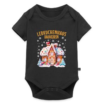Lebkuchenhaus Bauherrin Weihnachten Backen - Baby Premium Kurzarmbody - Schwarz - Vorne