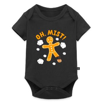 Lebkuchenmann Weihnachten Oh Snap! Plätzchen - Baby Premium Kurzarmbody - Schwarz - Vorne